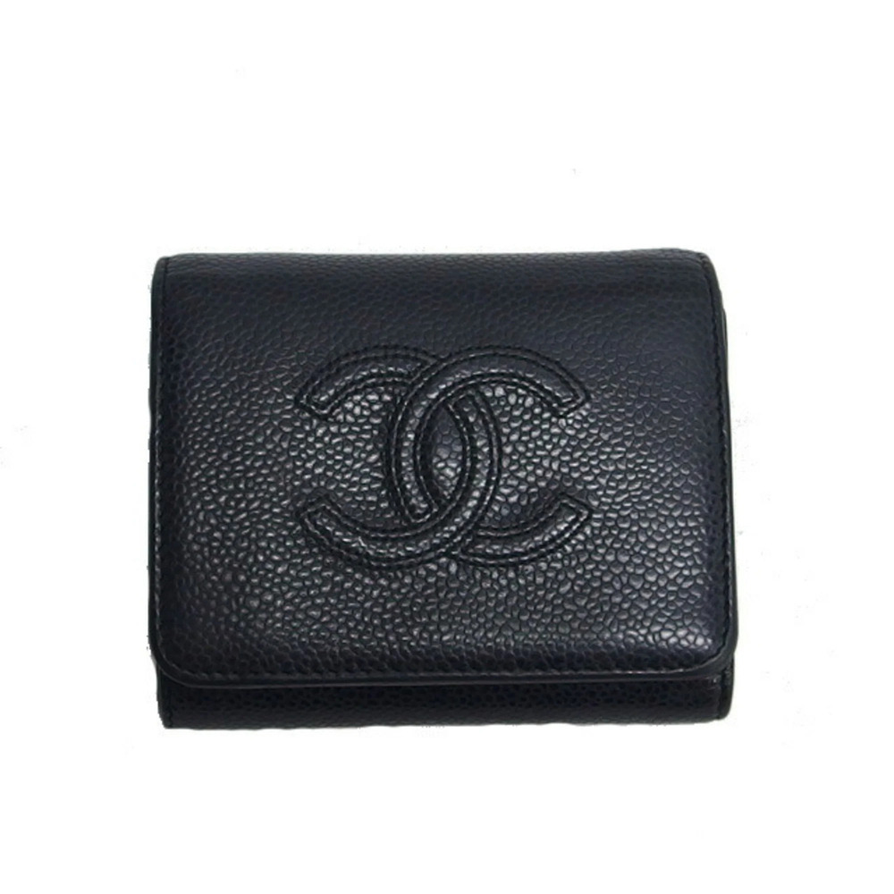 CHANEL Authentic Black Caviar Leather Wallet - Picture 2 of 11